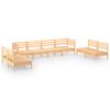 vidaXL Salon de jardin 8 pcs Bois de pin massif