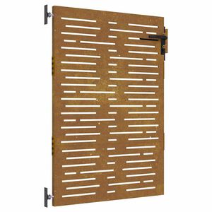 vidaXL Portail de jardin 85x125 cm acier corten conception de carr&eacute;