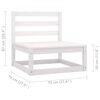 vidaXL Salon de jardin 14 pcs avec coussins Blanc Bois de pin massif