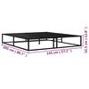 vidaXL Cadre de lit sans matelas noir m&eacute;tal 140x200 cm
