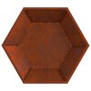vidaXL Foyer de chemin&eacute;e Marron 100 x 100 x 28 cm Acier patin&eacute;