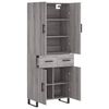 vidaXL Buffet haut Sonoma gris 69,5x34x180 cm Bois d'ing&eacute;nierie