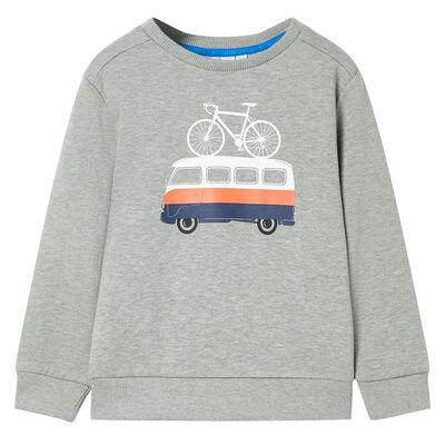 Sweatshirt pour enfants mélange kaki clair 140