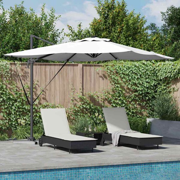 vidaXL Parasol Sable 286 x 284 x 270 cm Aluminium et polyester