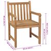 vidaXL Chaises de jardin lot de 2 et coussins beige Bois teck massif