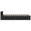 vidaXL Cadre de lit avec tiroirs sans matelas noir 75x190 cm