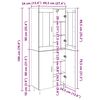 vidaXL Haut Armoire 2 pcs Bois Ancien Bois d'ing&eacute;nierie