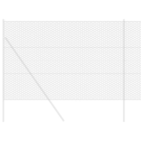 vidaXL Cl&ocirc;ture hexagonale Gris 1,6 x 25 m PVC