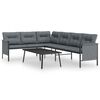 vidaXL Salon de jardin 2 pcs anthracite acier