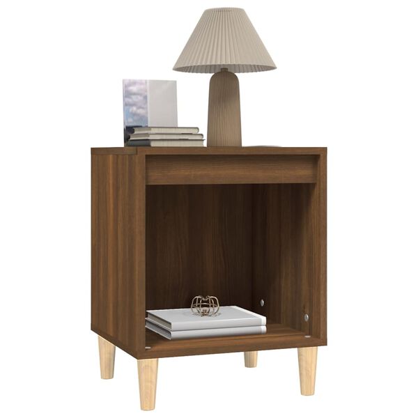 vidaXL Tables de chevet 2 pcs Ch&ecirc;ne marron 40x35x50 cm