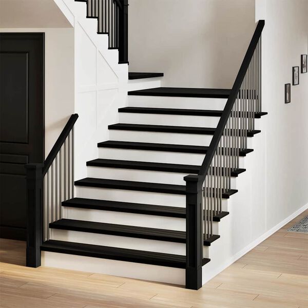 vidaXL Marches d'escalier 4 pcs marron fonc&eacute; 110x25x2 cm ch&ecirc;ne massif