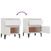 vidaXL Table de chevet Blanc 40x35x50 cm