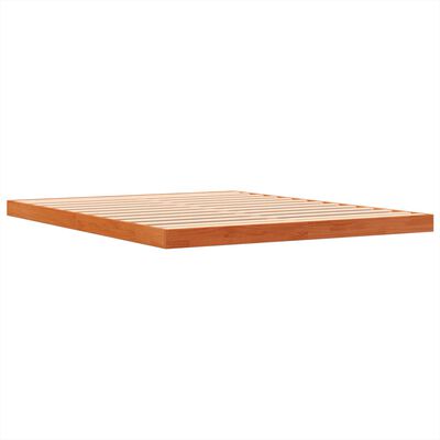 vidaXL Cadre de lit cire marron 160x200 cm bois de pin massif