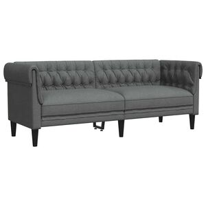 vidaXL Canap&eacute; Gris fonc&eacute; 201,5 x 74,5 x 74,5 cm Polyester