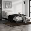 vidaXL Cadre de lit sans matelas noir 100x200 cm bois d'ing&eacute;nierie