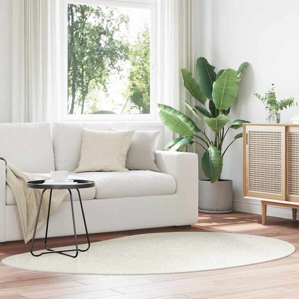 vidaXL Tapis de surface Cr&egrave;me 140 x 200 cm Polyester
