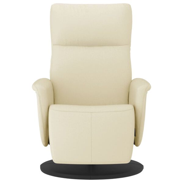 vidaXL Fauteuil inclinable avec repose-pieds cr&egrave;me similicuir