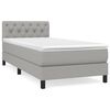 vidaXL Sommier &agrave; lattes de lit avec matelas Gris clair 80x200 cm Tissu