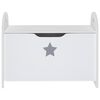 vidaXL Banc de rangement pour enfants Blanc 62x40x46,5 cm MDF
