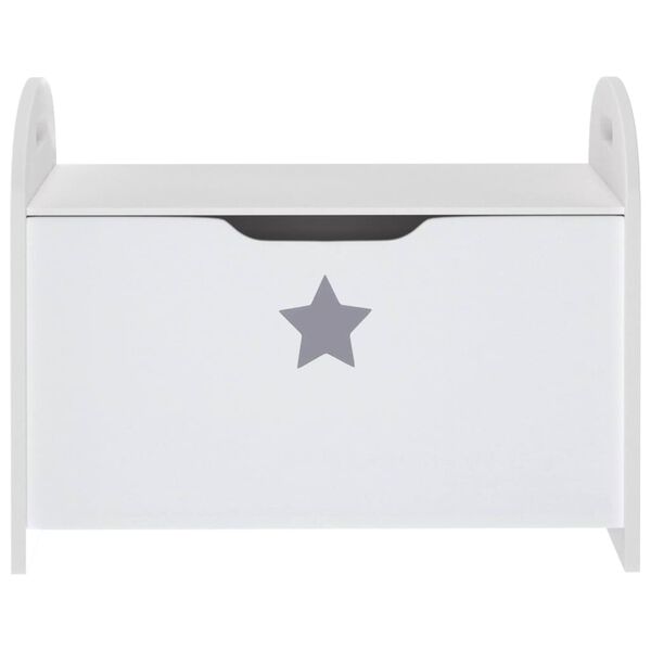 vidaXL Banc de rangement pour enfants Blanc 62x40x46,5 cm MDF