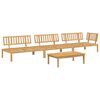 vidaXL Ensemble de Canap&eacute;s Uni 4 pcs Anthracite Bois d'Acacia Massif