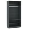 vidaXL Garde-robe Gris 100 x 50 x 200 cm Agglom&eacute;r&eacute;