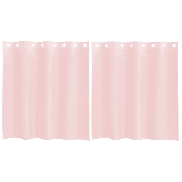 vidaXL Rideaux en voile avec œillets 2 pcs rose clair 140x140 cm