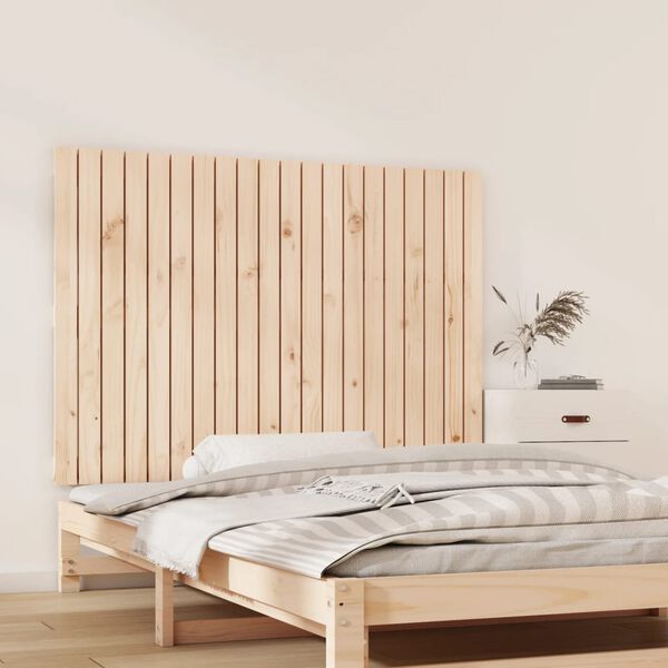 vidaXL T&ecirc;te de lit murale 127,5x3x90 cm Bois massif de pin