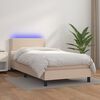 vidaXL Sommier &agrave; lattes de lit avec matelas LED Cappuccino 100x200 cm