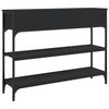 vidaXL Table console noir 100x25x75 cm bois d'ing&eacute;nierie