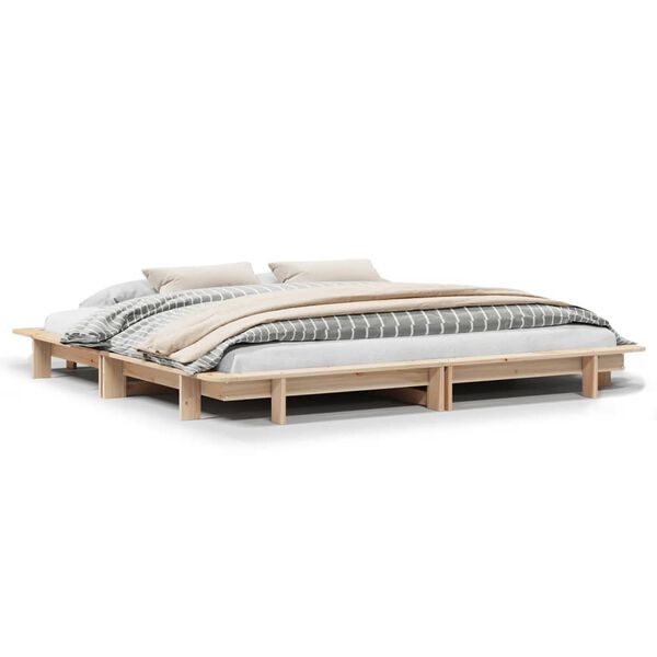 vidaXL Cadre de lit sans matelas 160x200 cm bois massif de pin