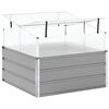 vidaXL Jardini&egrave;re Gris clair 100 x 100 x 77 cm Acier galvanis&eacute;