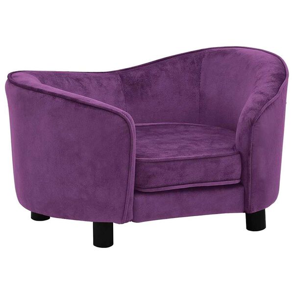 vidaXL Canap&eacute; pour chien Bordeaux 69x49x40 cm Peluche