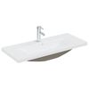 vidaXL Ensemble de meubles de salle de bain Blanc brillant Agglom&eacute;r&eacute;