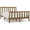 vidaXL Cadre de lit sans matelas marron miel 135x190 cm bois massif