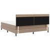 vidaXL Lit &agrave; ressorts avec matelas Cappuccino 180 x 200 cm Simili cuir