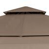 vidaXL Belvédère et double toits étentus 3x3x2,75 m Taupe 180g/m²