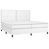 vidaXL Sommier à lattes de lit avec matelas et LED Blanc 200x200 cm
