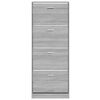 vidaXL Armoire &agrave; chaussures Sonoma gris 59x17x150 cm Bois d'ing&eacute;nierie
