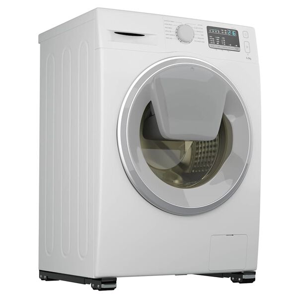 vidaXL Socle pour machine à laver 2 pcs Noir 72 x 5 x 4.5 cm Acier