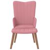 vidaXL Chaise de relaxation avec repose-pied Rose Velours