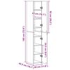 vidaXL Haut Armoire 2 pcs Ch&ecirc;ne noir 30 x 42,5 x 185 cm