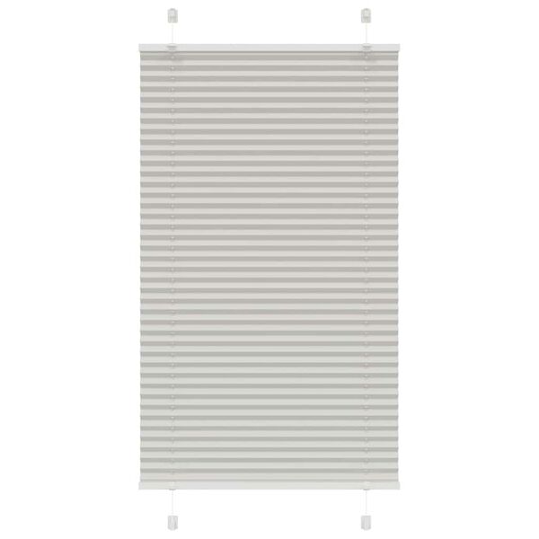 vidaXL Store pliss&eacute; gris clair 75x100 cm largeur du tissu 74,4 cm
