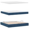 vidaXL Lit avec rangement et matelas Bleu 200 x 200 cm Polyester