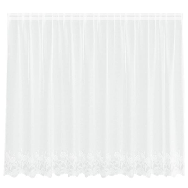 vidaXL Rideau en Dentelle Blanc 300 x 140 cm Polyester