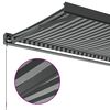 vidaXL Auvent r&eacute;tractable anthracite et blanc 3,5x2,5m tissu/aluminium