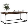 vidaXL Table basse Ch&ecirc;ne marron 102x50x40 cm Bois d'ing&eacute;nierie et fer