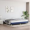 vidaXL Cadre de lit sans matelas bleu 200x200 cm tissu