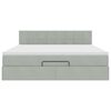 VidaXL Cadre de lit ottoman avec matelas gris clair 180x200 cm velours