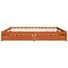 vidaXL Cadre de lit Cire marron 200 x 200 cm Bois de Pin Massif